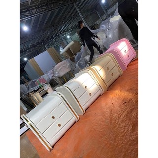 Tủ táp đầu giường bọc đệm decor phòng ngủ phong cách hiện đại