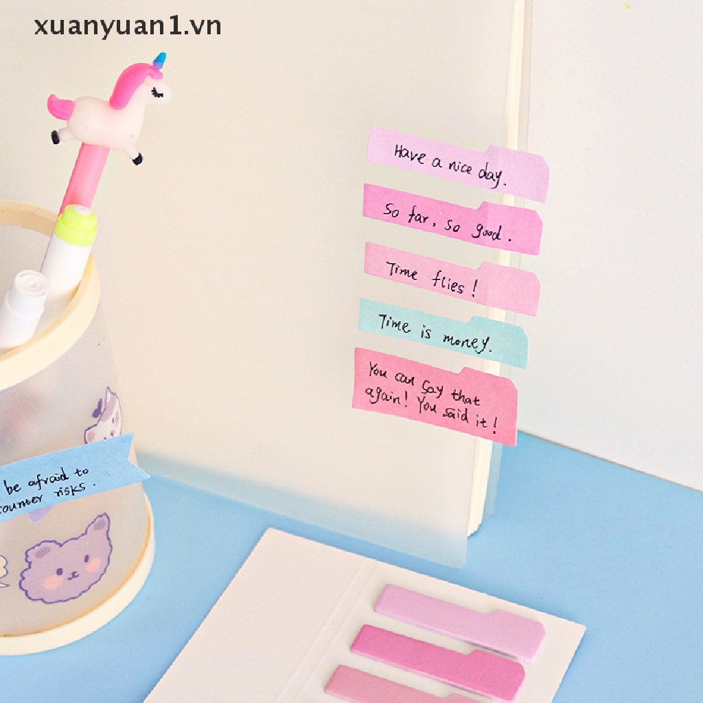 Set 120 Tờ Giấy Ghi Chú Tự Dính Màu Sắc Macaron Xinh Xắn Tiện Dụng