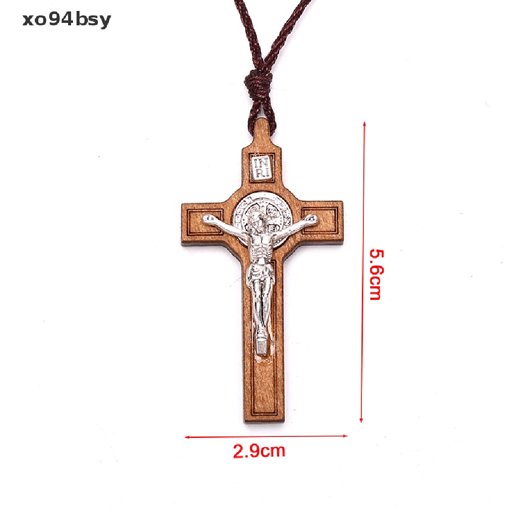 Vòng cổ Mặt Gỗ Hình Thánh Giá Phong Cách Retro xo94bsy