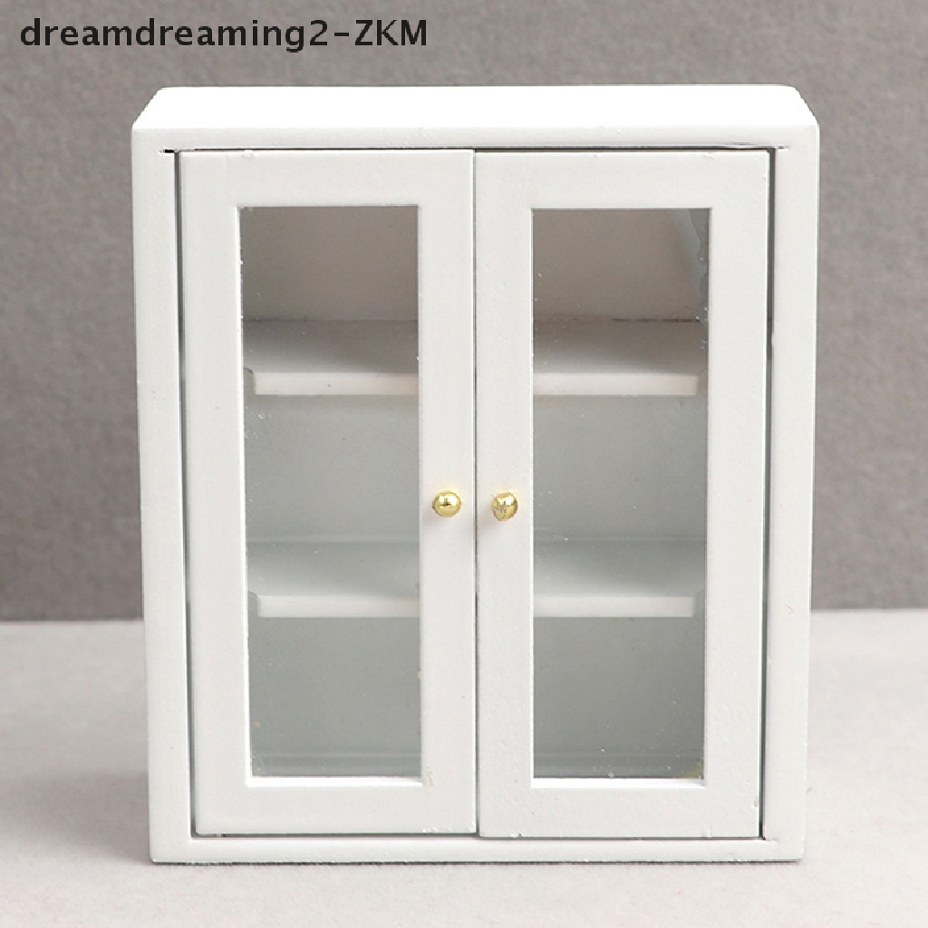 Tủ Đựng Đồ Treo Tường Màu Trắng Mini Tỉ Lệ 1: 12 Trang Trí Nhà Búp Bê