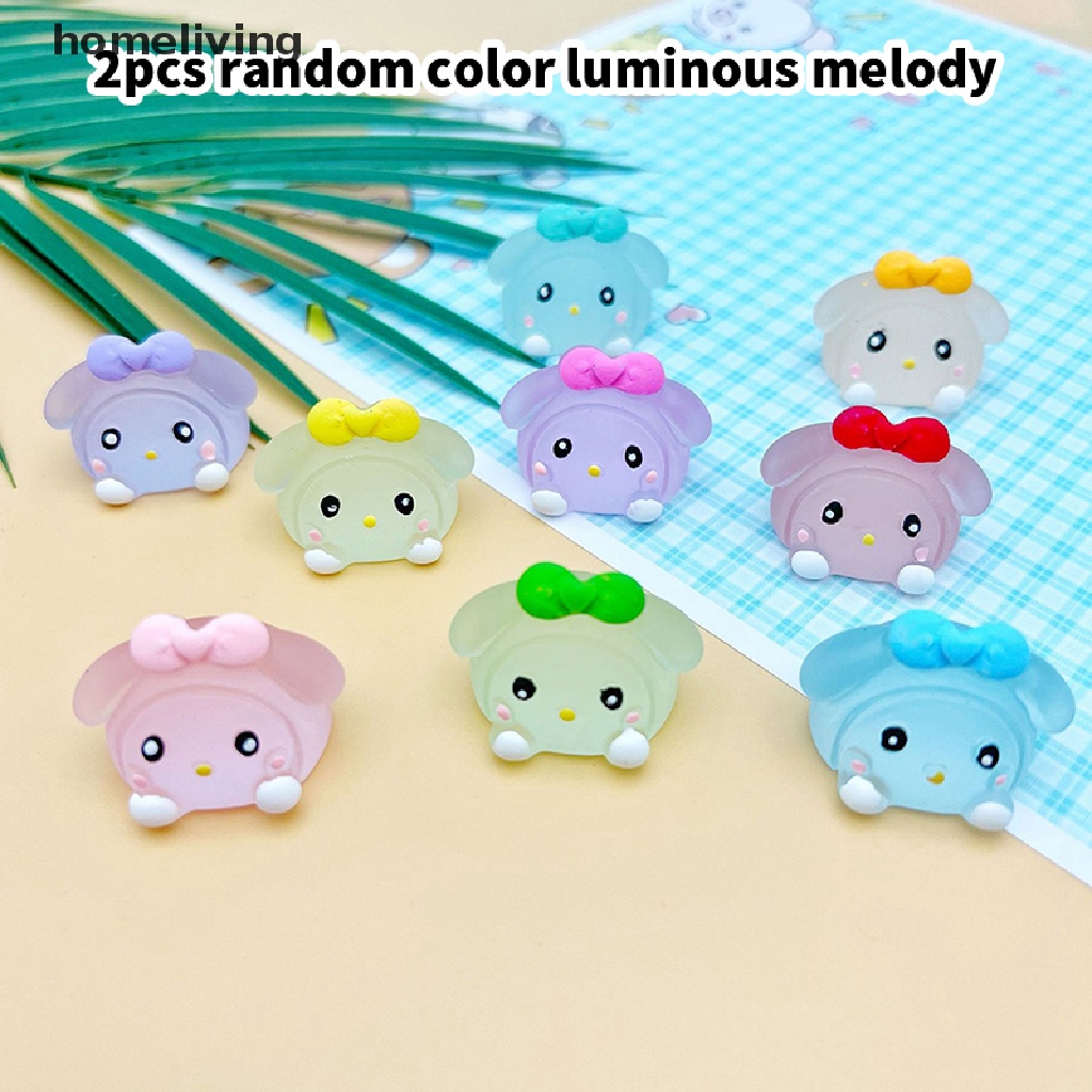 Bộ 2 Tượng Nhựa Phát Quang Hình Hoạt Hình Dễ Thương Dùng Trang Trí