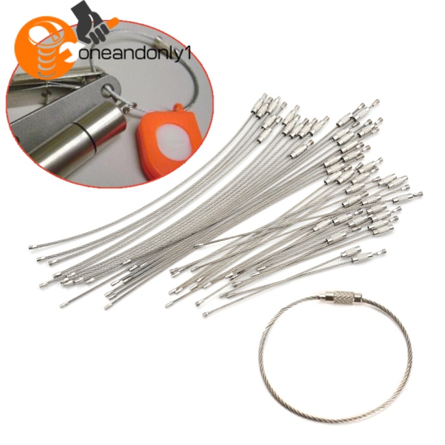 Set 10 Dây Móc Khóa Bằng Thép Không Gỉ Đa Năng Tiện Dụng