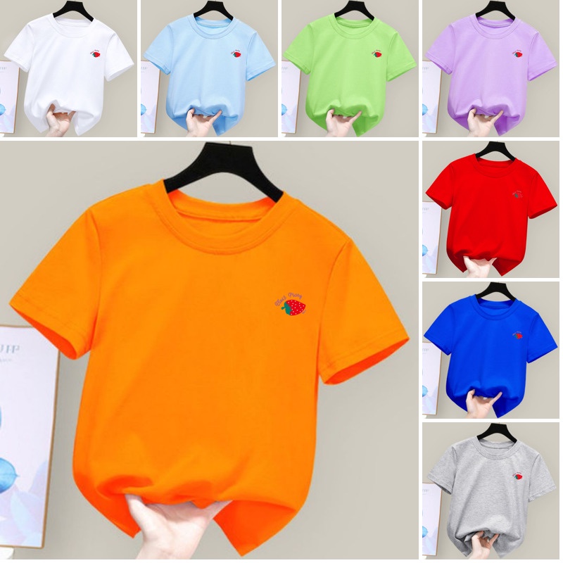 Áo Thun Unisex Cổ Tròn In Họa Tiết Hoạt Hình Phong Cách Hàn Quốc Cho Tuổi Teen