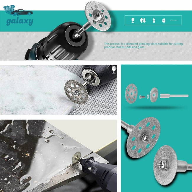 Galaxy Bộ 50 Bánh Xe Cắt Với Tua Vít Xoay Phụ Kiện Cho Gốm / Thủy Tinh / Gốm Sứ