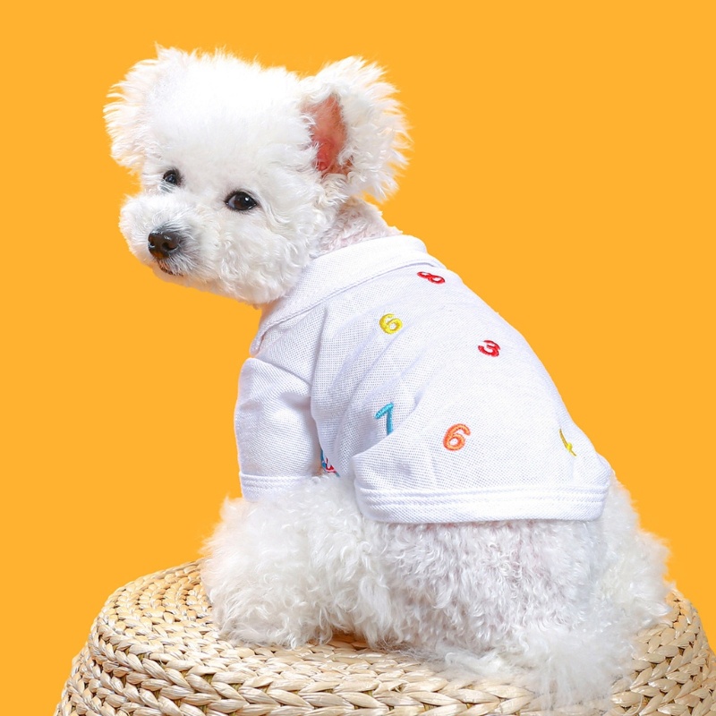 Áo Thun Polo Bằng Nỉ Gọn Nhẹ Thời Trang Xuân Hè Cho Cún Cưng