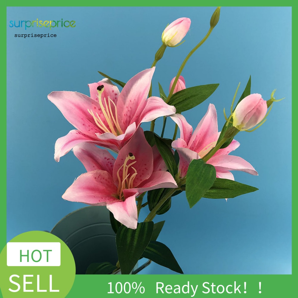 Cành Hoa Lily Giả 6 Bông An Toàn Cho Lễ Phục Sinh