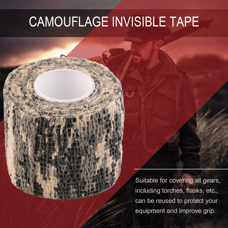 Camping Hunting Shooting Roll Men Army Adhesive Camouflage Tape Stealth Wrap