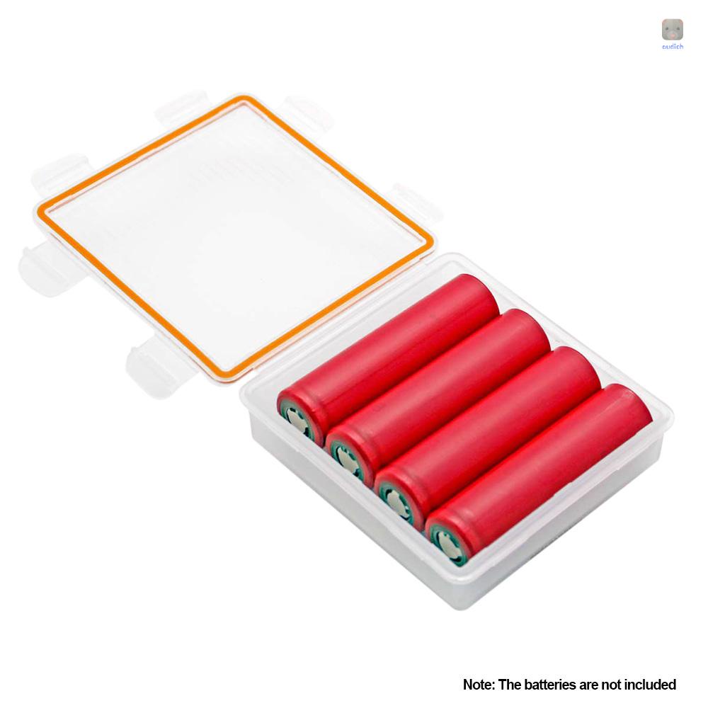 Hộp Đựng Pin Cứng Trong Suốt 4 Ngăn Chống Thấm Nước Tiện Dụng Ốp