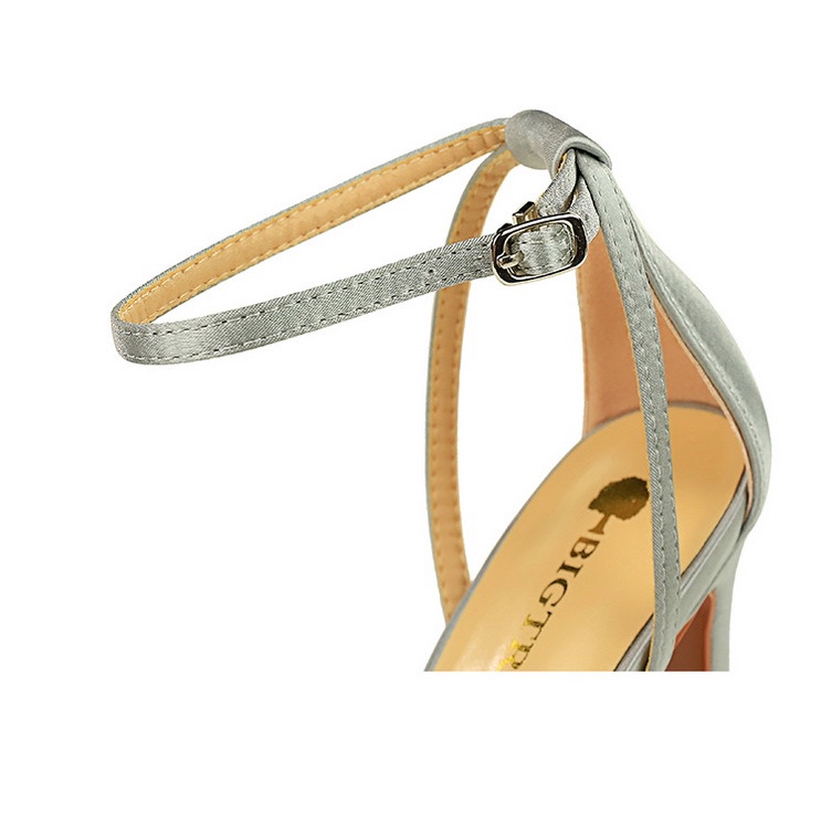Xăng Đan Cao Gót Một Dây Chất Liệu Satin Thời Trang Mùa Hè Phong Cách Âu Mỹ 927-3