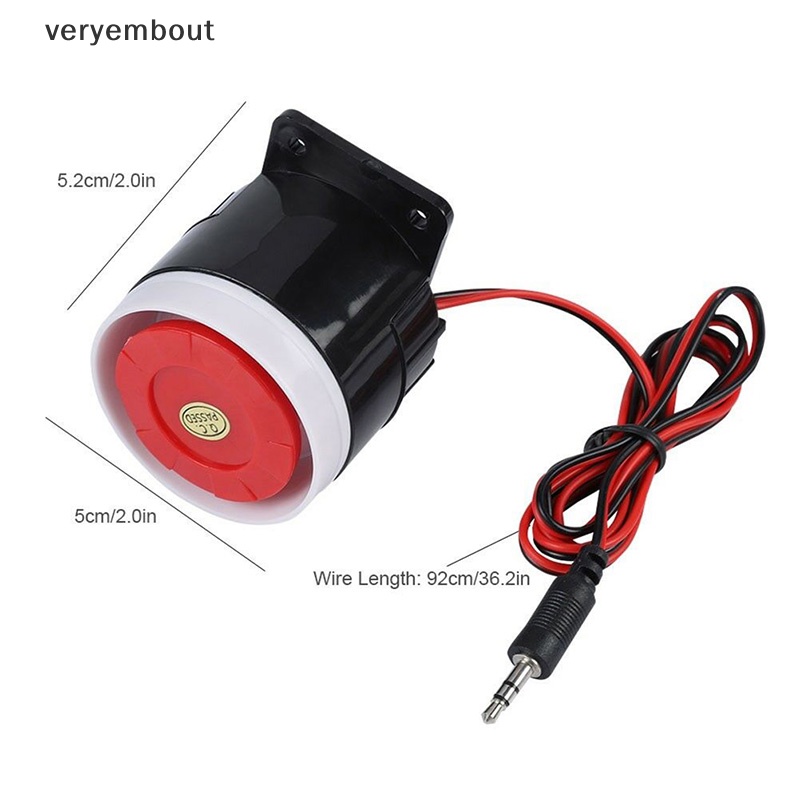 Còi Báo Động Mini Có Dây 110dB DC 12V Tiện Dụng Cho Xe Hơi / Nhà Cửa