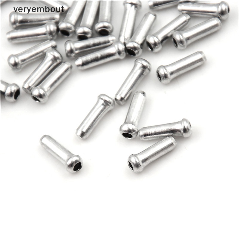 Set 100 Nắp Đậy Dây Phanh Xe Đạp Bằng Nhôm Màu Bạc