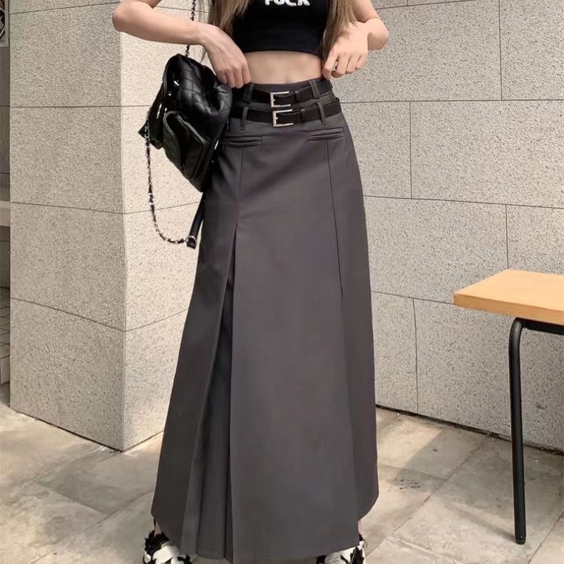 COZOK Chân Váy Dài Lưng Cao Thiết Kế Đơn Giản Thời Trang Thanh Lịch Cho Nữ