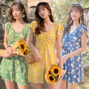 Bộ Đồ Bơi Nâng Ngực Màu Trơn Thời Trang Mùa Xuân Quyến Rũ Cho Nữ