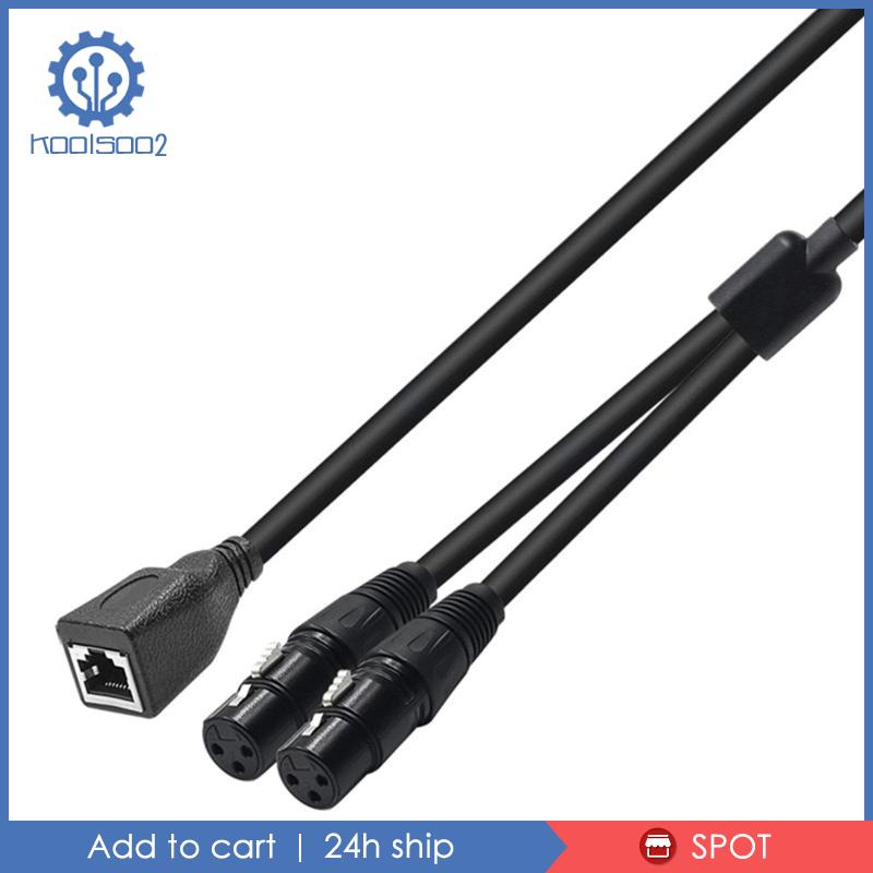 Cáp Chuyển Đổi Koolsoo2 Dual XLR 3Pin Female Sang RJ45 Dài 1.64ft