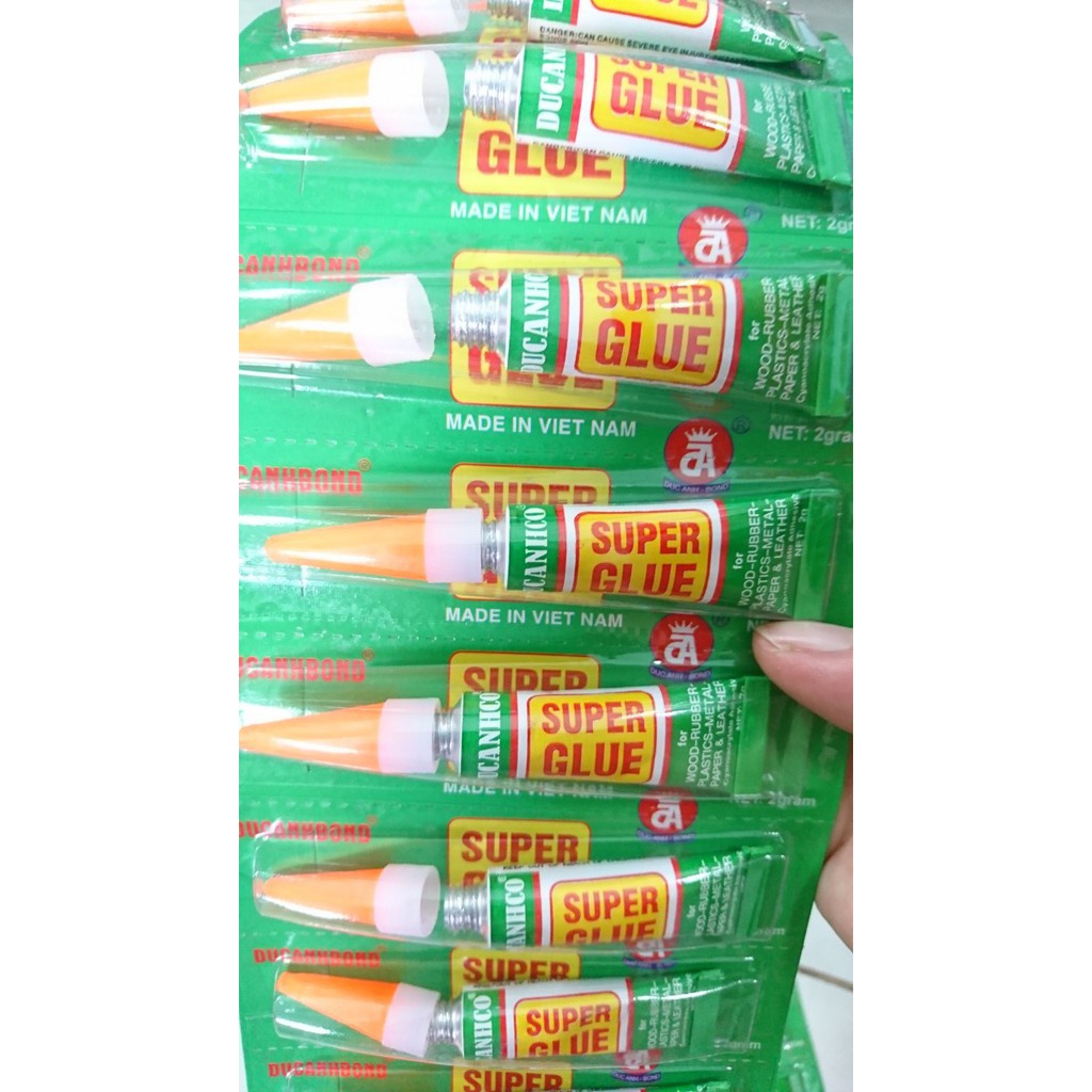 Tuýp keo dán giày, dép, gỗ, nhựa, vải Super Glue kim khí đức nguyên