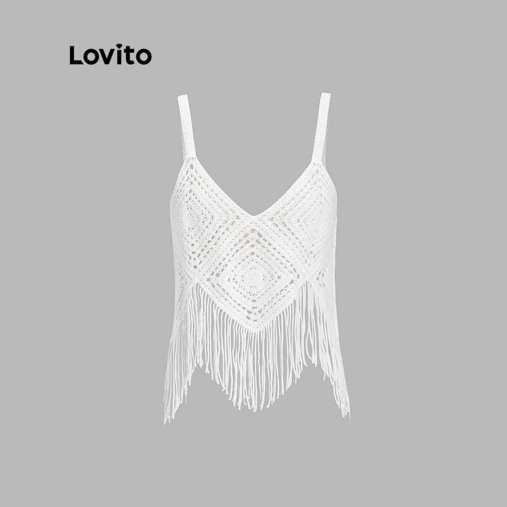 Áo khoác Lovito vải kết cấu tốt họa tiết hình học xếp nếp màu trơn mặc thường ngày cho nữ L50AD019 (màu mơ/trắng ngà)