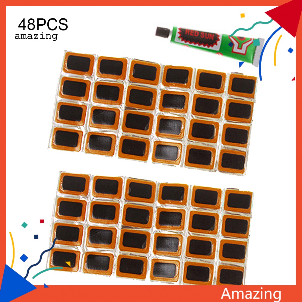 Miếng Vá Lốp Xe Đạp Hình Vuông Bằng Cao Su Kèm Keo