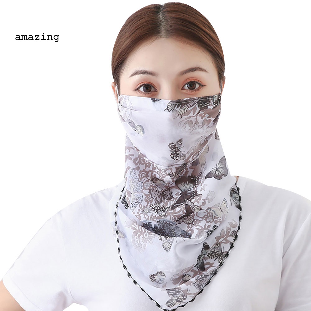 Khẩu Trang Chống Tia UV Thoáng Khí In Họa Tiết Thời Trang Cho Nữ