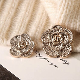 Set 10 Nút Áo Kim Loại Hình Hoa Hồng Thời Trang