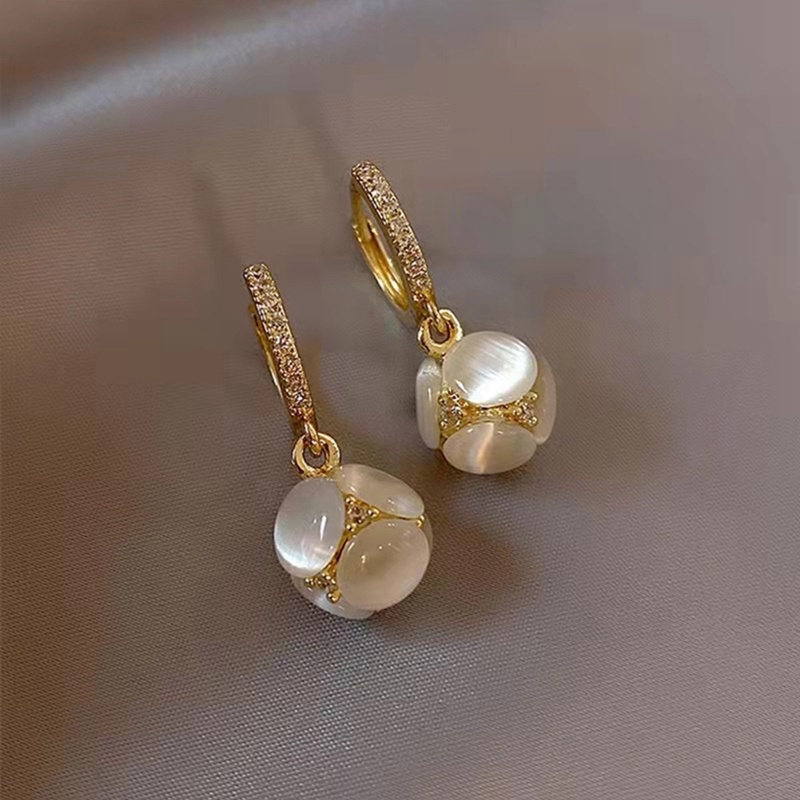 Bông Tai Dáng Dài Hình Nơ Đính Ngọc Trai Đơn Giản Thời Trang Phong Cách Hàn Quốc Cho Nữ