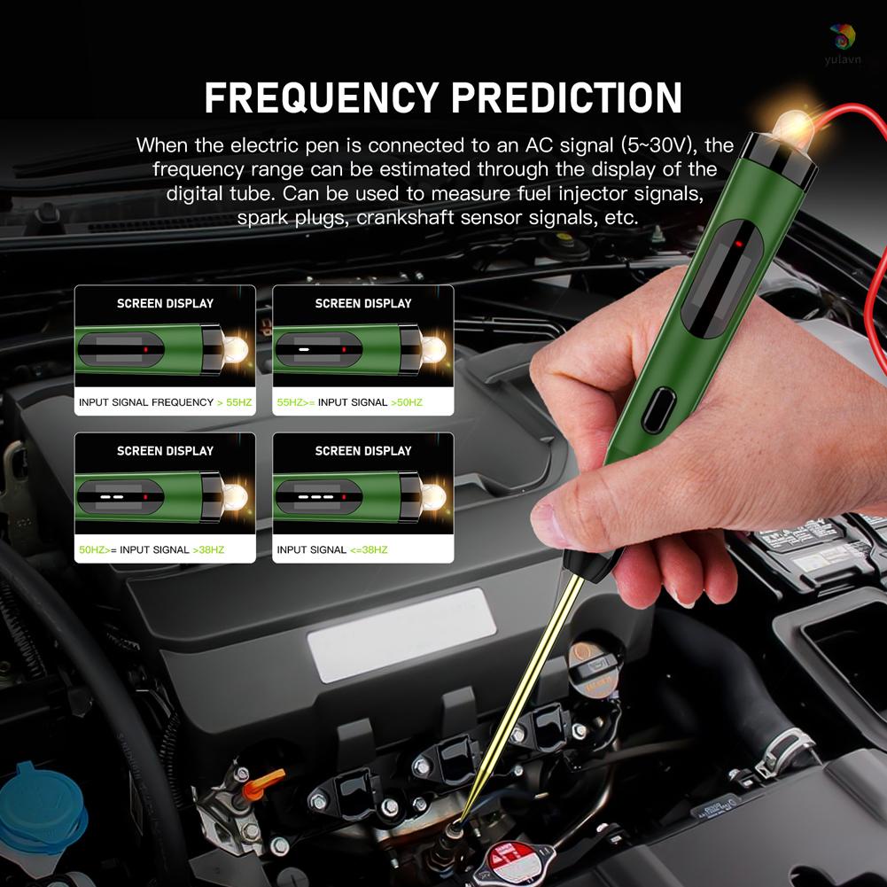 Bút Thử Điện Cầm Tay Màn Hình Kỹ Thuật Số Đa Năng Kèm Bóng Đèn Chuyên Dụng Cho Xe Hơi