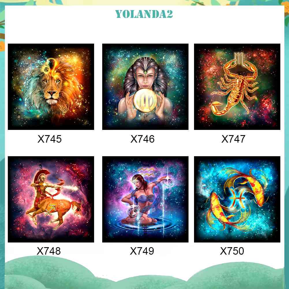 Bộ Tranh Đính Đá 5D Toàn Diện Họa Tiết Chòm Sao Độc Đáo DIY