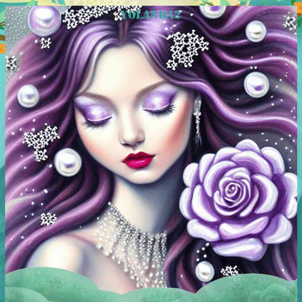 Tranh Đính Đá Kim Cương Toàn Bộ 5D DIY Hình Vẽ Cô Gái Trang Trí Nhà Cửa