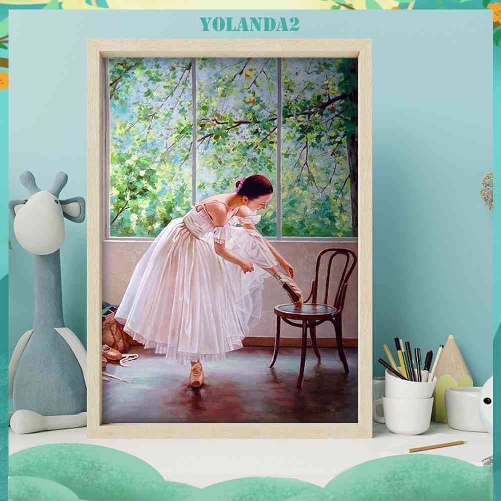 Tranh Đính Đá Kim Cương Toàn Bộ 5D DIY Hình Vũ Công Ba Lê