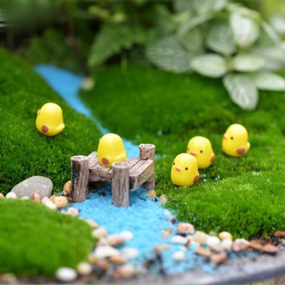 Mô Hình Tiểu Cảnh "Gà con Mini" Trang Trí Sen Đá, Sân Vườn/ Chậu Cây, DYI, Terrarium
