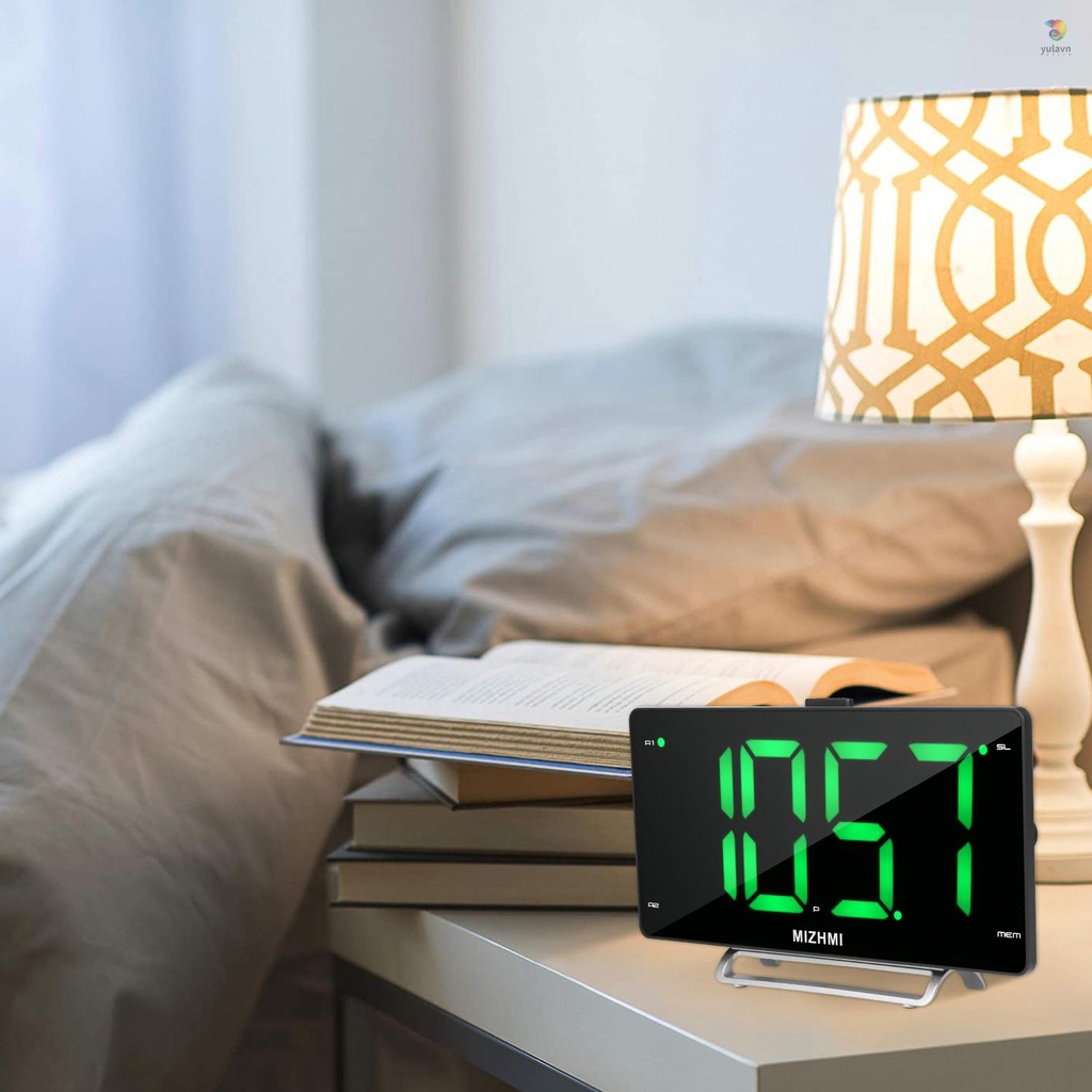 Đồng Hồ Báo Thức Kỹ Thuật Số Tích Hợp Đài FM Màn Hình LED 9-inch 2 Cổng Sạc USB 12 / 24H Có Thể Điều Chỉnh Chế Độ Âm Lượng Tiện Dụng