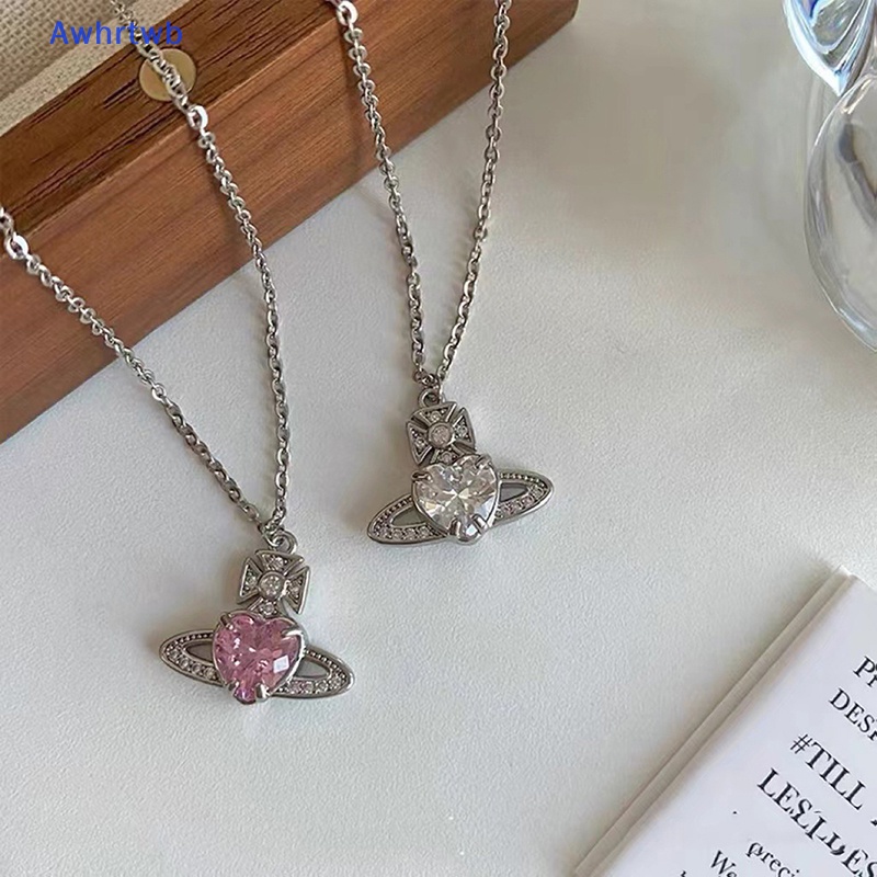 Vòng cổ Hợp Kim Mặt Hình Trái Tim Đính Đá Zircon Thời Trang Cho Nữ Mới