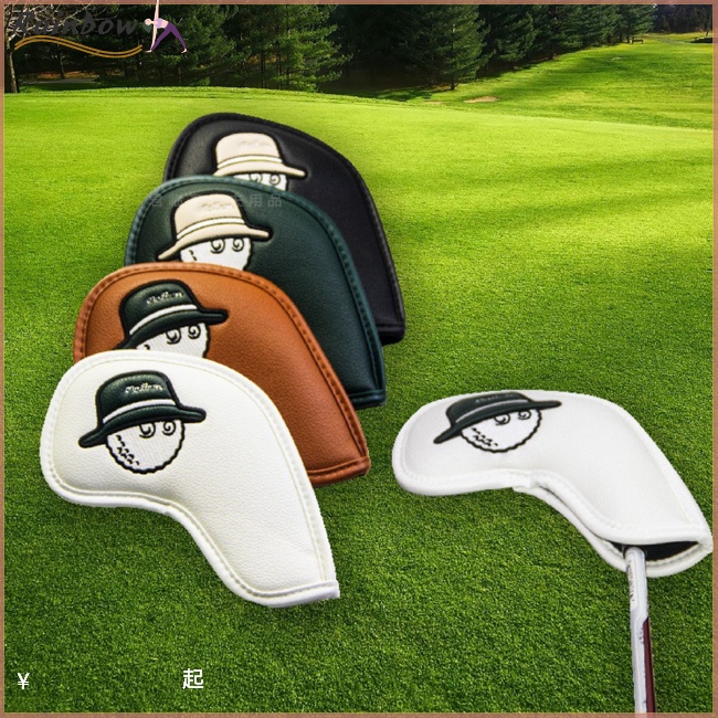 Mũ Đánh Golf Bằng Da Pu Hai Mặt Chống Thấm Nước Thêu Họa Tiết Hoạt Hình