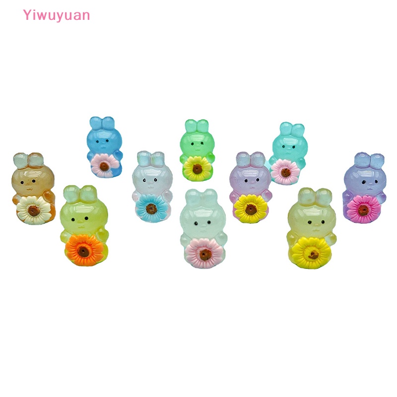 Bộ 2 Thỏ Nhựa Phát Quang Đáng Yêu Trang Trí Mới