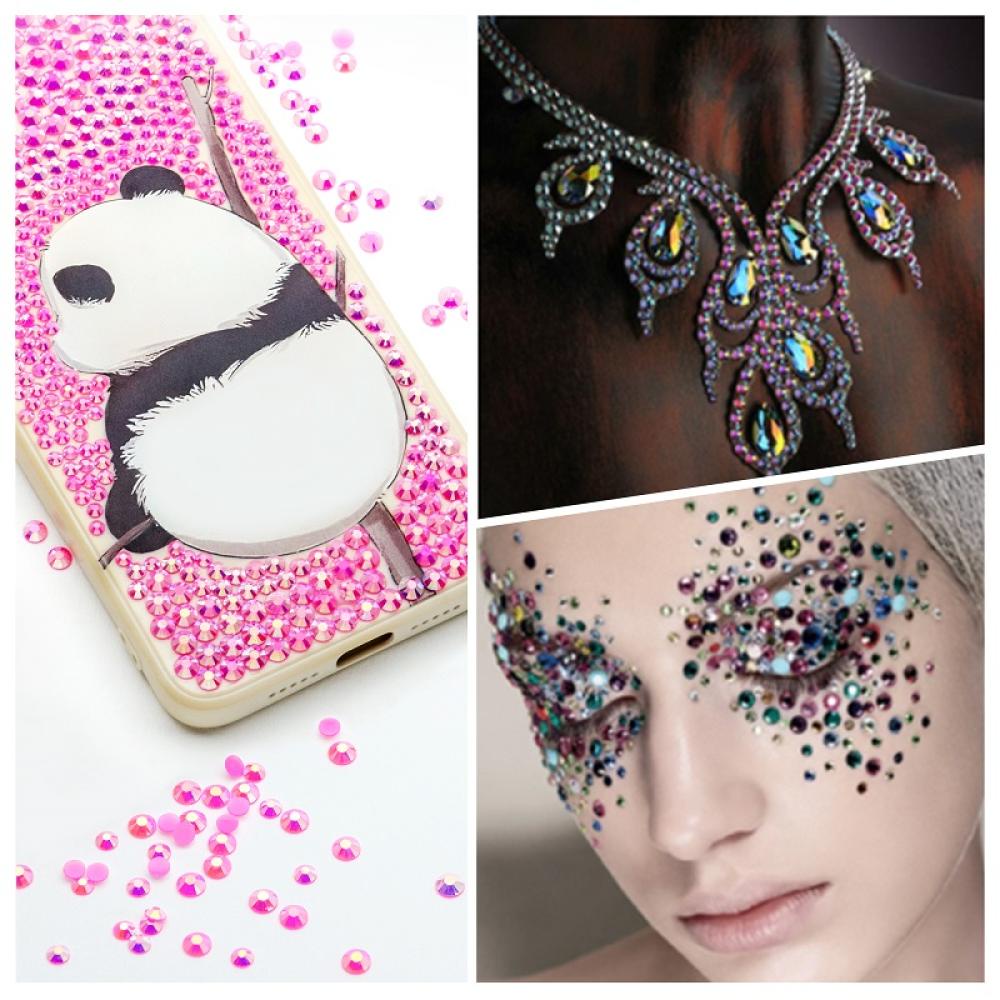 Bộ 12600 Đá Thạch Anh Màu Hồng Kích Thước 3 / 4 / 5mm Dùng Trang Trí DIY A2O9