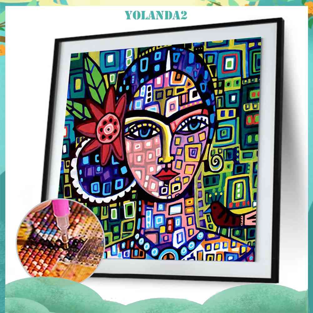 Tranh Đính Đá Kim Cương Toàn Bộ 5D DIY Hình Vẽ Người Đẹp Trừu Tượng