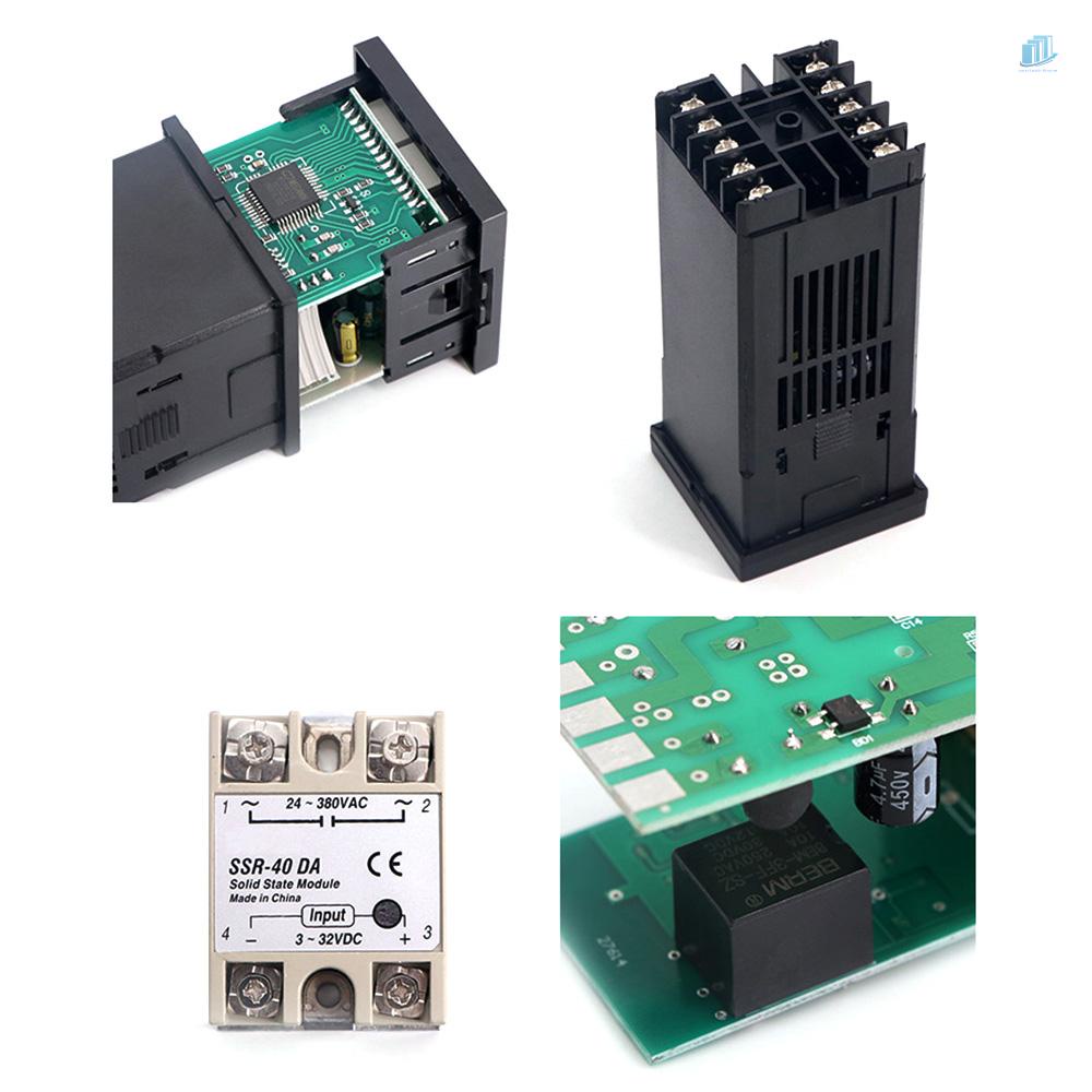 Bộ 3 Dây Cáp SSR + SSR-40 DA + M6 1M Điều Khiển Nhiệt Độ Thông Minhwatchinone REX-C100FK07-V * AN