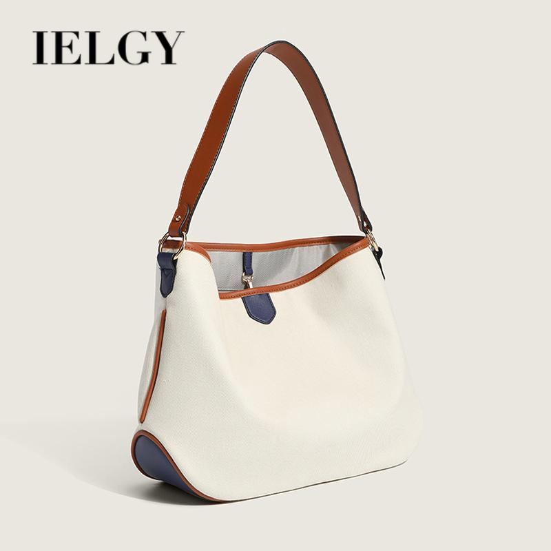 Túi Xách Vải canvas Cỡ Lớn Màu Tương Phản Thời Trang Cho Nữ