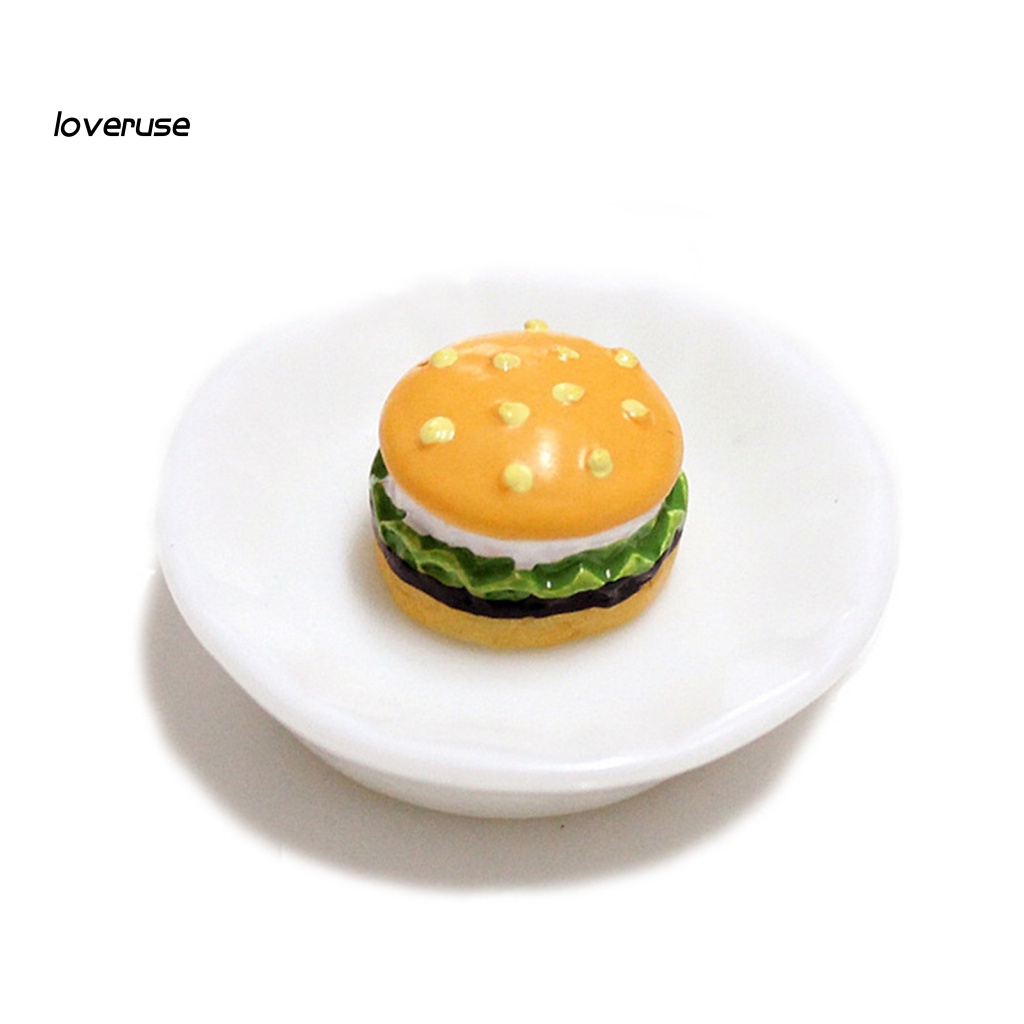 Set 5 Mô Hình Điện Thoại Bánh Hamburger Mini Bằng Nhựa Resin Trang Trí Nhà Búp Bê DIY