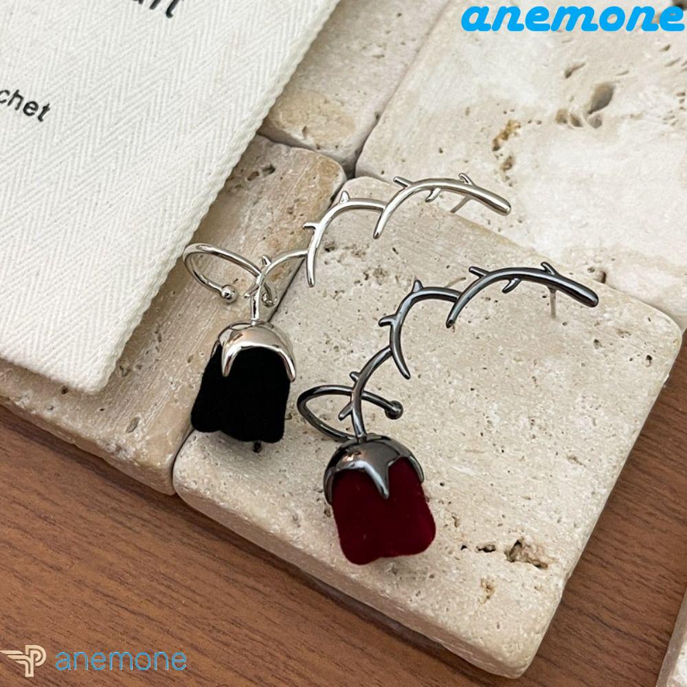 Khuyên Kẹp Vành Tai Bằng Hợp Kim Hình Hoa Hồng Phong Cách Gothic Thời Trang