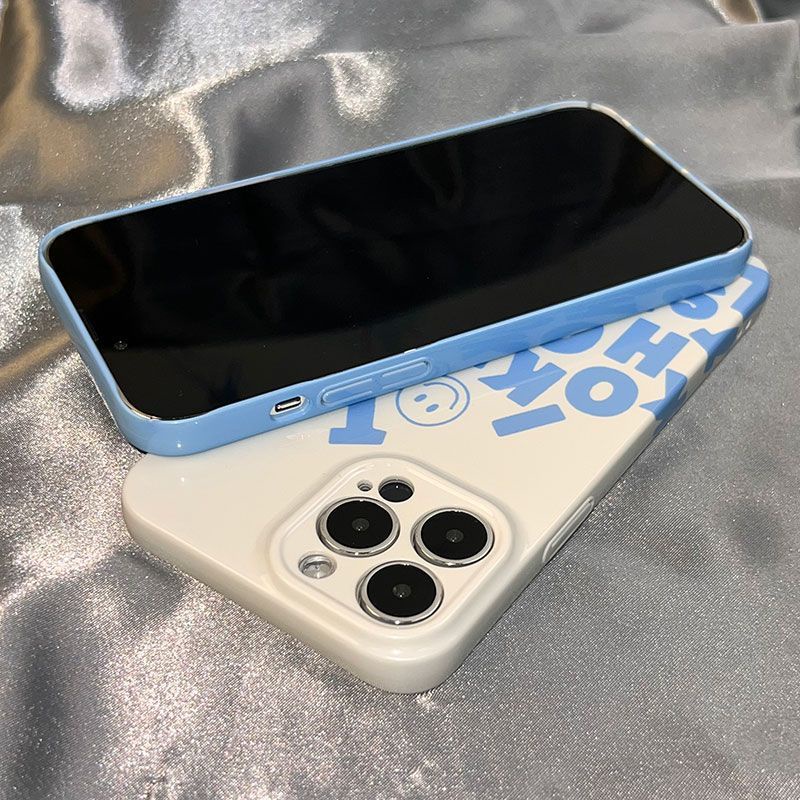 Ốp Điện Thoại Cứng Siêu Mỏng In Hình Mặt Cười Và Chữ Tiếng Anh Độc Đáo Cho Iphone1112 max 13 14pro 78 B0YC