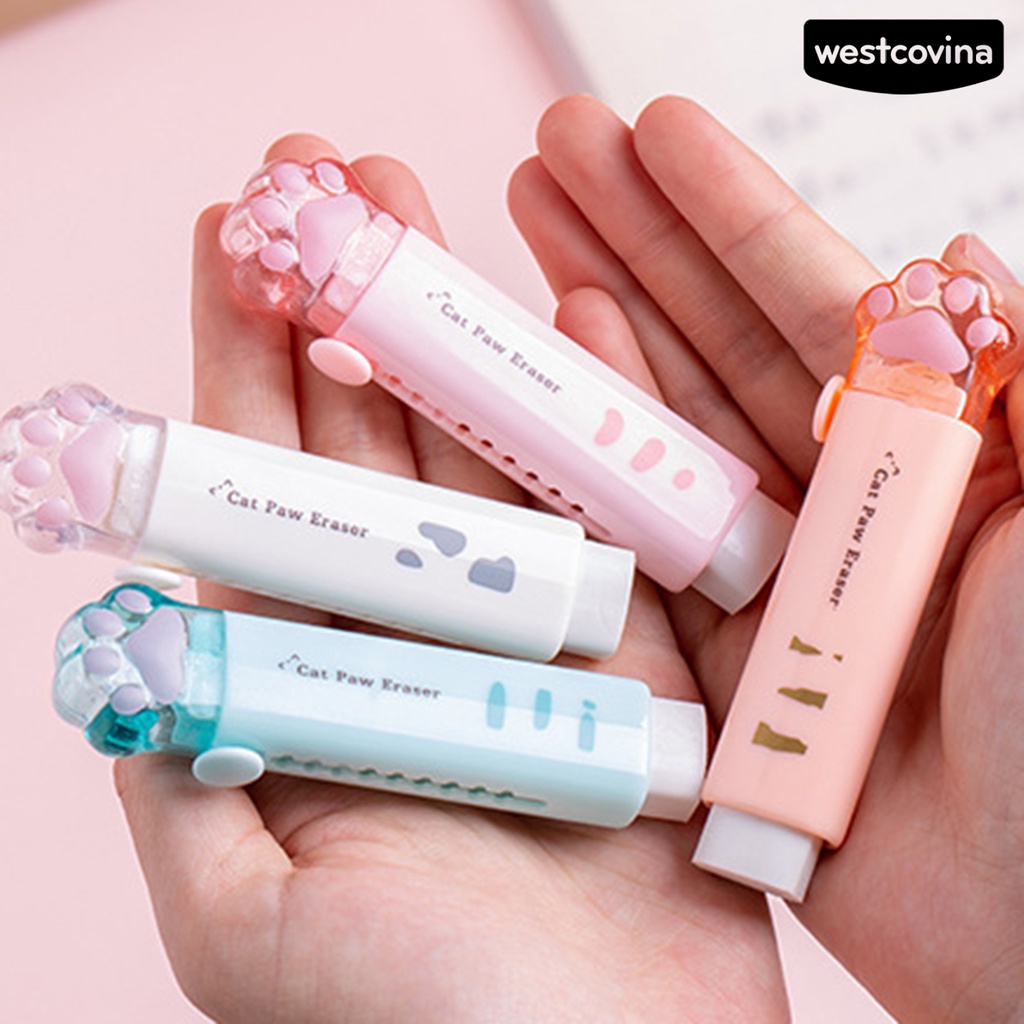 [COD]♪Gôm Tẩy Hình Dấu Chân Mèo Dễ Thương Tiện Dụng Cho Trường Học