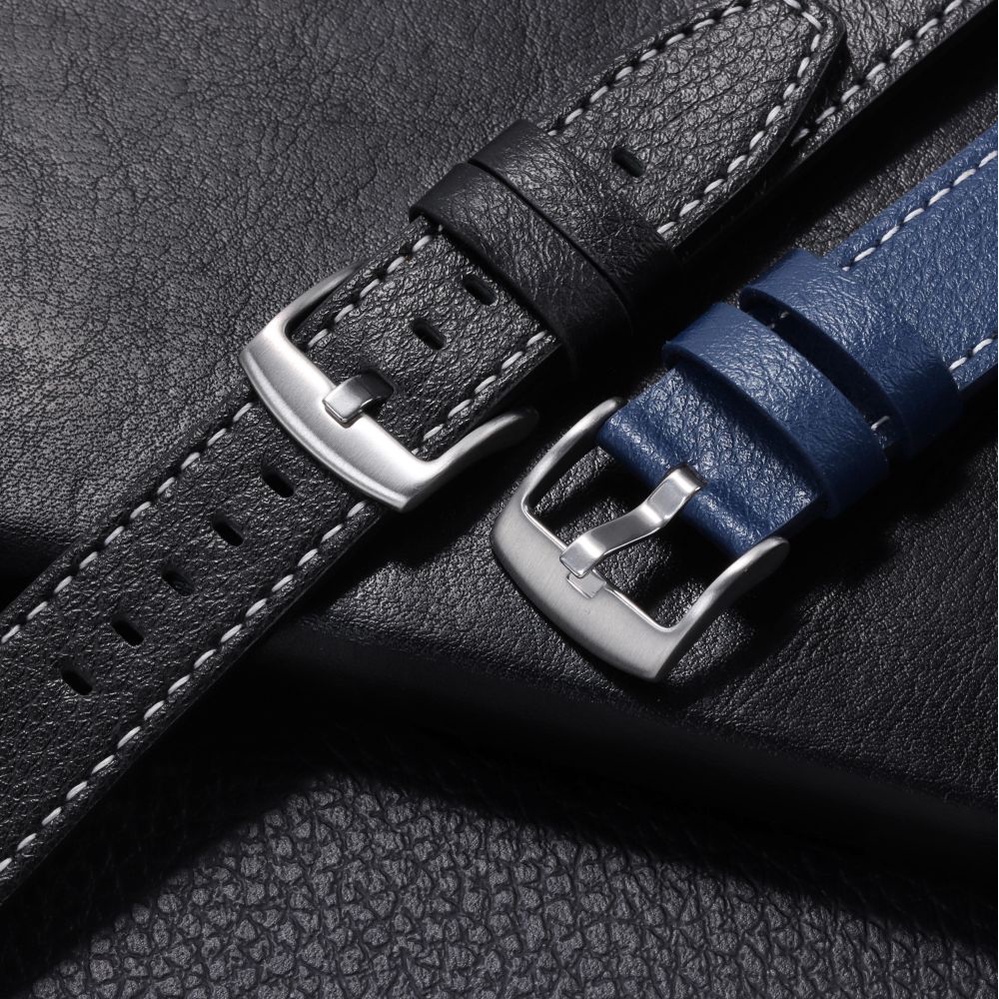 Dây Đeo Đồng Hồ Bằng Da Bò Thật 20mm Phong Cách Cổ Điển Cho Nam Và Nữ