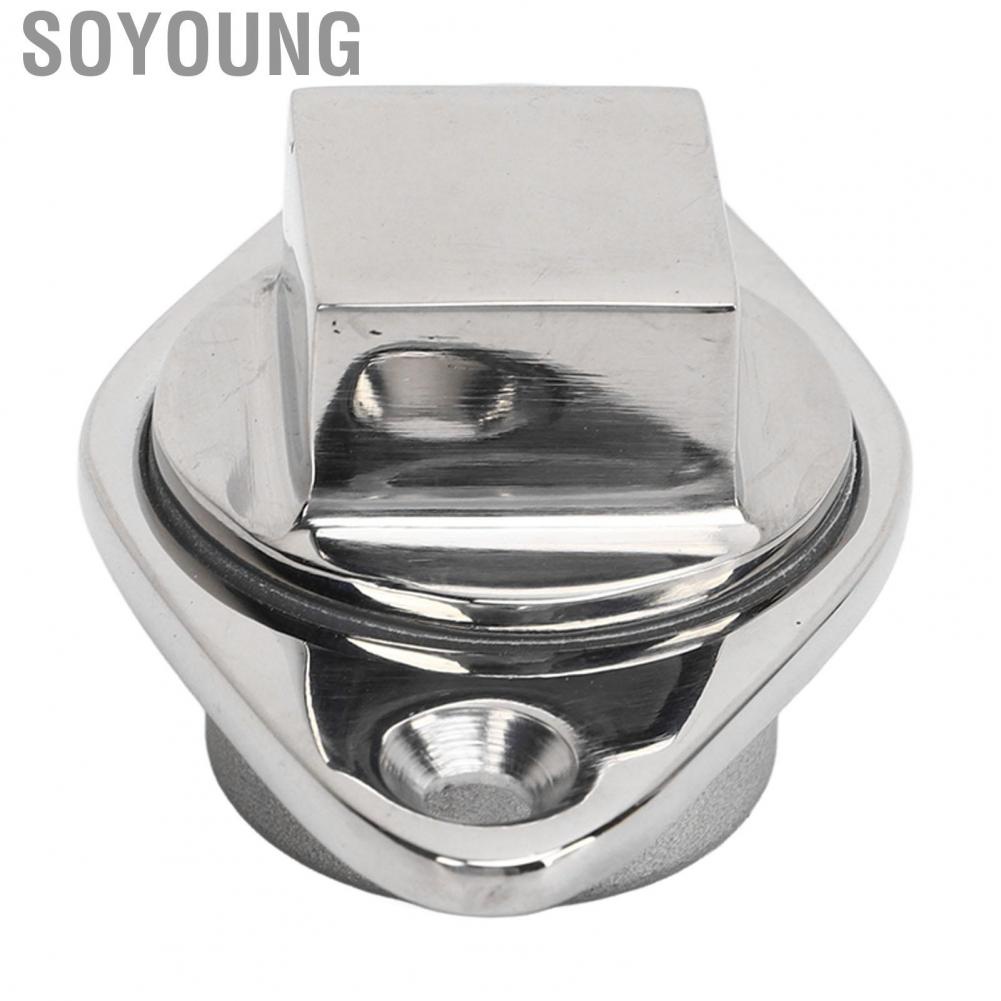 Soyoung Marine Water Plug  Rustproof Stable Connection Silicone Seal 316 Stainless Steel Boat Drain Plug Mirror Polished with O Ring for Kayak Yacht RV