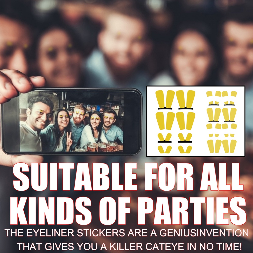 1 Bộ Nhãn Dán Trang Điểm Mắt Tiện Lợi Lâu Trôi Dễ Mang Theo Chủ Đề Halloween