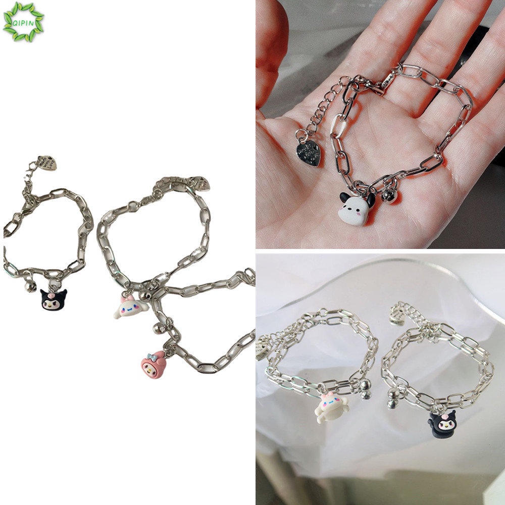 Vòng Tay Mặt Hoạt Hình Melody Dễ Thương Đính Chuông Qipin Sanrio Đáng Yêu Làm Quà Sinh Nhật Cho Bé Gái