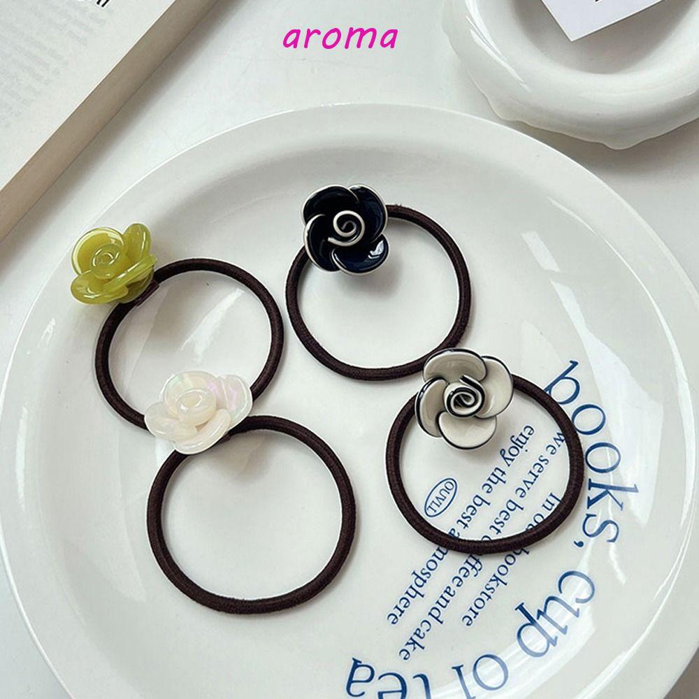 Dây Buộc Tóc Cao Su Họa Tiết Da Báo Phong Cách Vintage