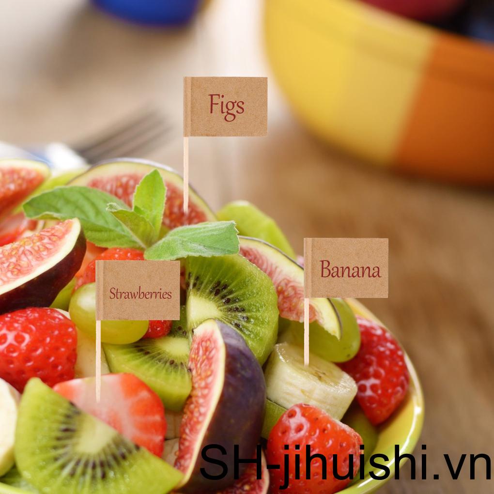 Set 100 Tăm Xỉa Răng Mini Bằng Giấy Kraft Dùng Để Trang Trí Tiệc Sinh Nhật