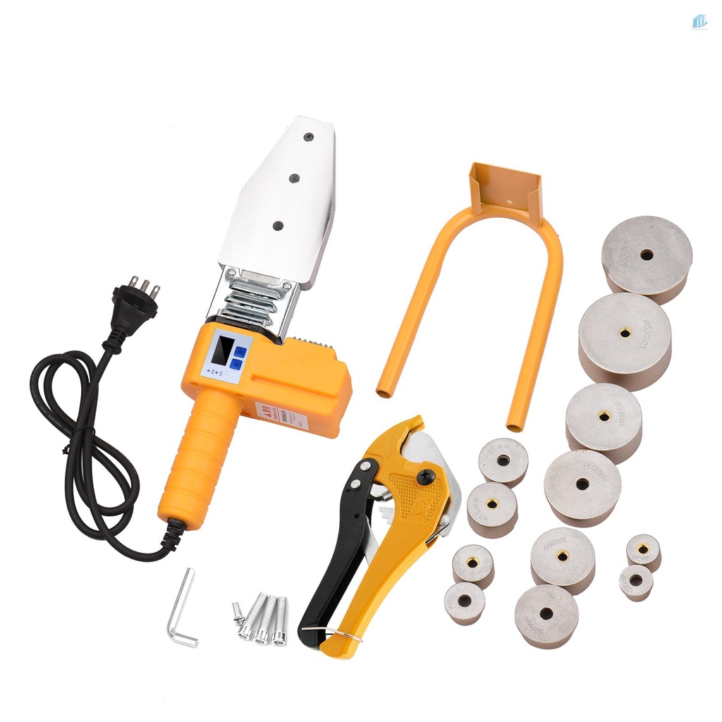 Máy Hàn Bằng Nhựa 0-3200 Chuyên Dụng°C Máy Hàn Kỹ Thuật Số 6 Đầu Tản Nhiệt 20 / 25 / 32 / 40 / 50 / 63mm 1000W Electr