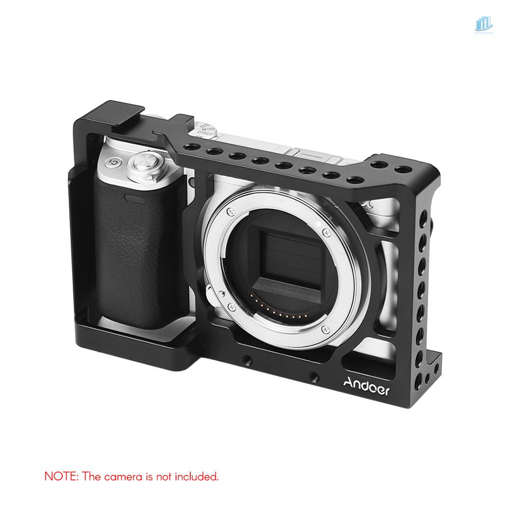 Bộ Khung Ổn Định Máy Ảnh Andoer Bằng Hợp Kim Nhôm 1 / 4 Inch Kèm Ốc Vít Cho Máy Ảnh A6500 / A6400 / A6300 / A6000 / A6000