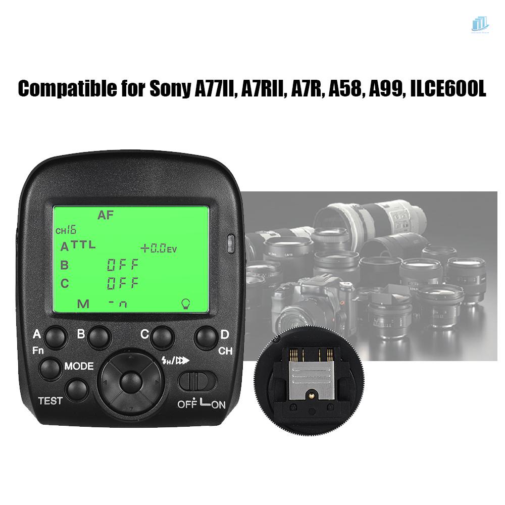 Bộ Truyền Phát Tín Hiệu Không Dây 2.4GHz TTL 1 / 8000s 4 Group 16 Kênh LCD Cho A77II A7RII A7R A58 A99 ILCE600L